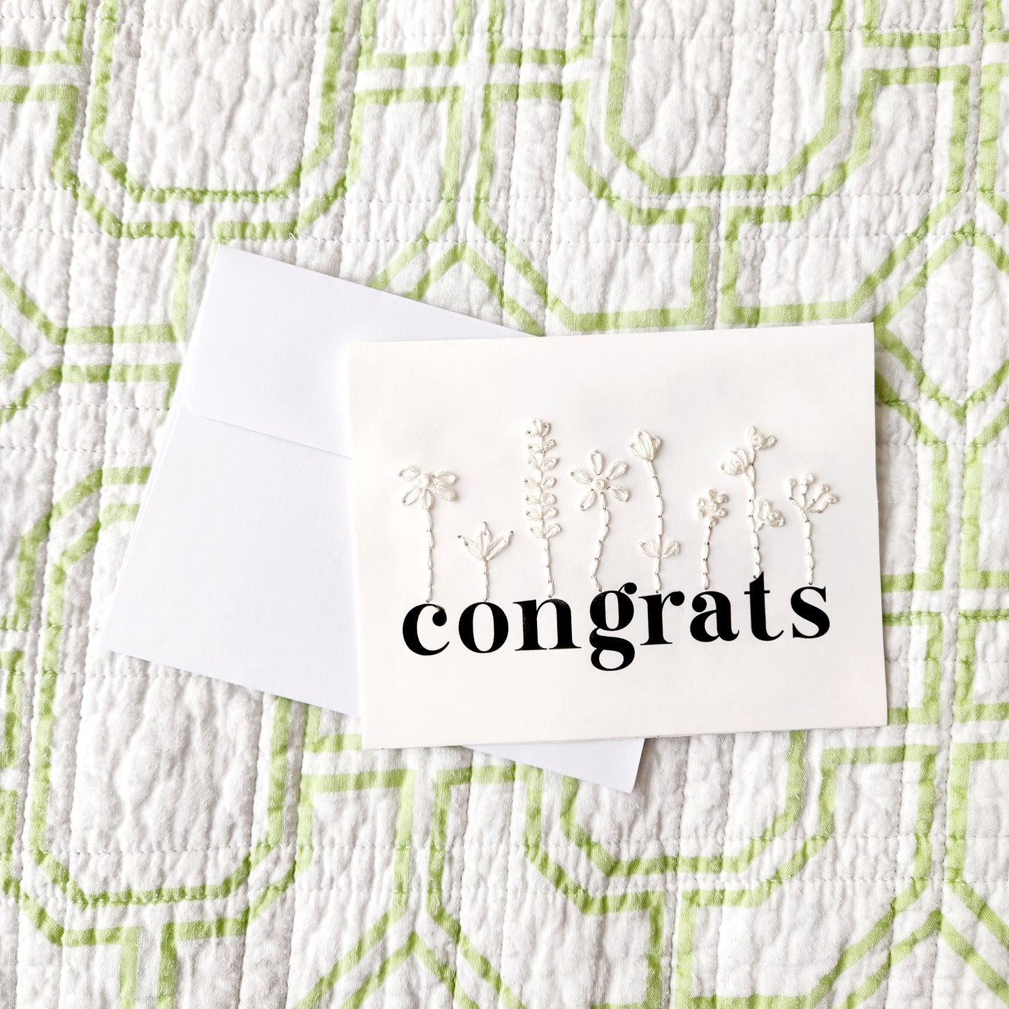 "Floral Congrats" DIY Template
