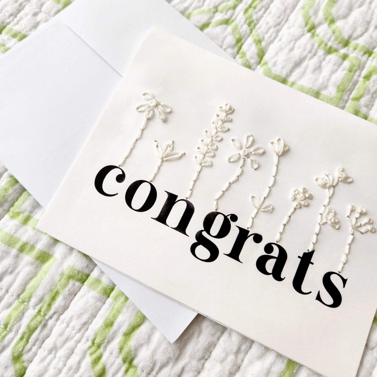"Floral Congrats" DIY Template