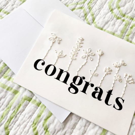 'Floral Congrats' Sweet & Cute Greeting Card